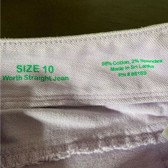 LILLY PULITZER Wisteria Worth Straight Jeans Purple Size 10 - Picture 11 of 16